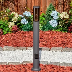 hofstein Sessa Lampe à prise électrique, Eclairage de chemin Anthracite, 1 lumière