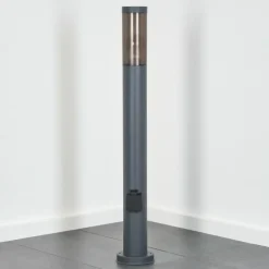 hofstein Sessa Lampe à prise électrique, Eclairage de chemin Anthracite, 1 lumière