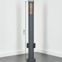 hofstein Sessa Lampe à prise électrique, Eclairage de chemin Anthracite, 1 lumière