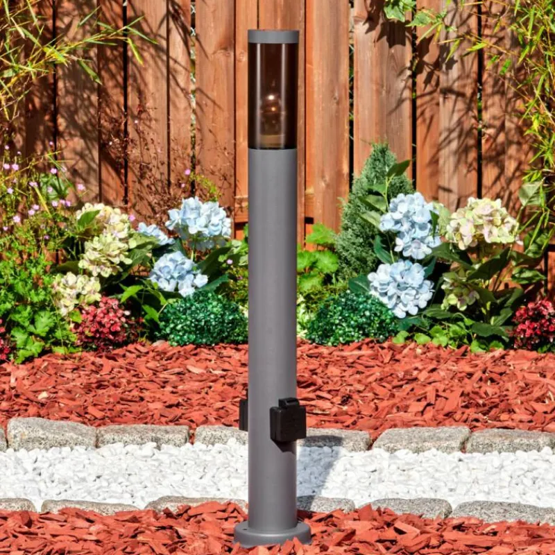 hofstein Sessa Lampe à prise électrique, Eclairage de chemin Anthracite, 1 lumière