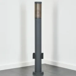 hofstein Sessa Lampe à prise électrique, Eclairage de chemin Anthracite, 1 lumière