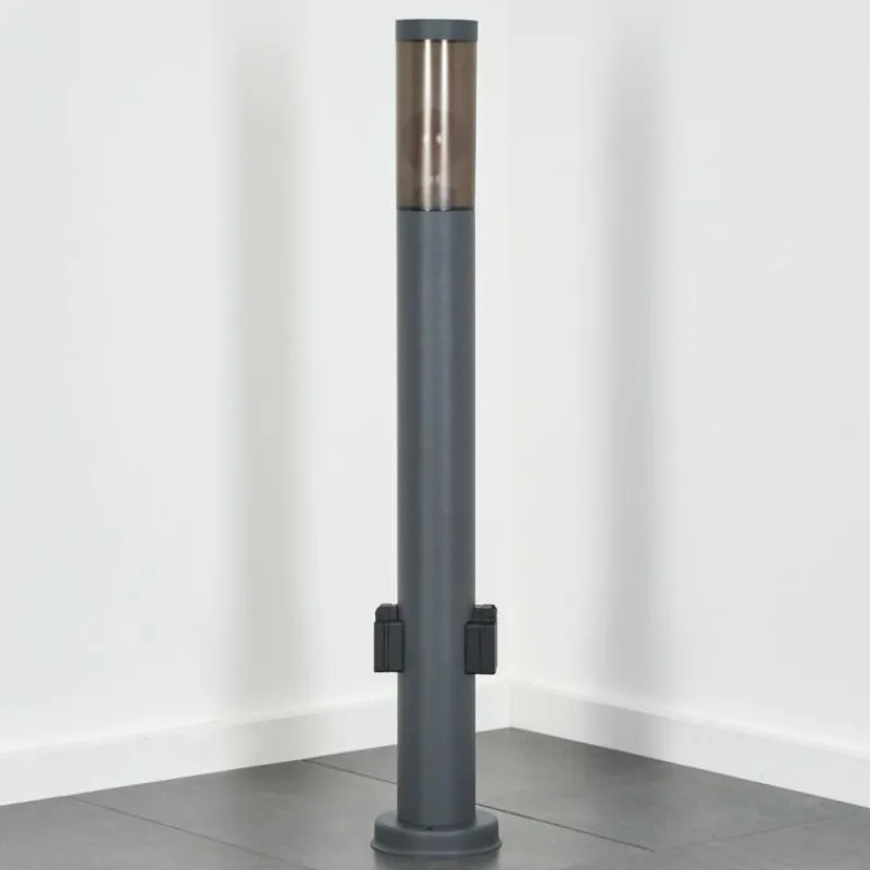 hofstein Sessa Lampe à prise électrique, Eclairage de chemin Anthracite, 1 lumière