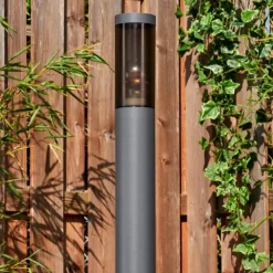 hofstein Sessa Lampe à prise électrique, Eclairage de chemin Anthracite, 1 lumière