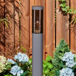 Suspension Verre Fumé-hofstein Sessa Lampe à prise électrique, Eclairage de chemin Anthracite, 1 lumière