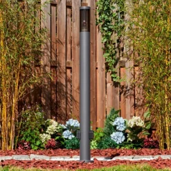 Suspension Verre Fumé-hofstein Sessa Lampe à prise électrique, Eclairage de chemin Anthracite, 1 lumière