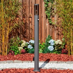 hofstein Sessa Lampe à prise électrique, Eclairage de chemin Anthracite, 1 lumière, Détecteur de mouvement