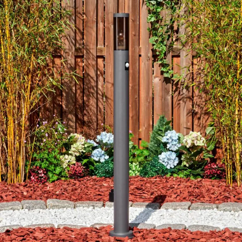 hofstein Sessa Lampe à prise électrique, Eclairage de chemin Anthracite, 1 lumière, Détecteur de mouvement