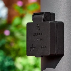 hofstein Sessa Lampe à prise électrique, Eclairage de chemin Anthracite, 1 lumière, Détecteur de mouvement