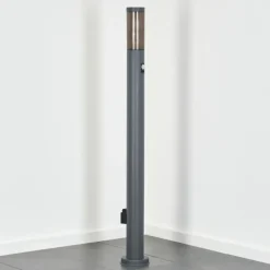 hofstein Sessa Lampe à prise électrique, Eclairage de chemin Anthracite, 1 lumière, Détecteur de mouvement