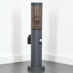 hofstein Sessa Prises électriques d'extérieur, Borne lumineuse, Eclairage de chemin Anthracite, 1 lumière, Détecteur de mouvement