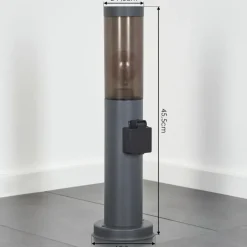 hofstein Sessa Prises électriques d'extérieur, Borne lumineuse, Eclairage de chemin Anthracite, 1 lumière