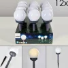 hofstein Set de 12 lampes de jardin Hakon LED Gris, 1 lumière