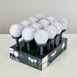 hofstein Set de 12 lampes de jardin Hakon LED Gris, 1 lumière