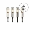Luminaires Globo Lighting Set de bornes lumineuses solaires Globo LED Acier inoxydable, 4 lumières