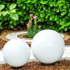 hofstein Set de boules lumineuses Miau Blanc, 2 lumières