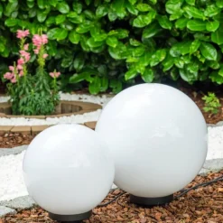 hofstein Set de boules lumineuses Miau Blanc, 2 lumières