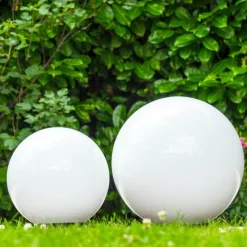 hofstein Set de boules lumineuses Miau Blanc, 2 lumières