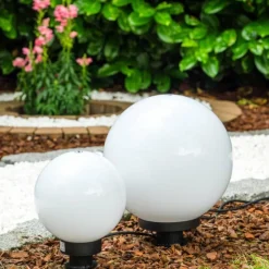 hofstein Set de boules lumineuses Miau Blanc, 2 lumières