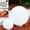 Lampes À Boules-hofstein Set de boules lumineuses solaires LED Acier inoxydable, 2 lumières
