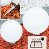 hofstein Set de boules lumineuses solaires LED Acier inoxydable, 2 lumières
