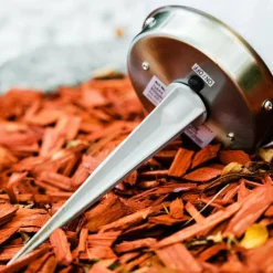 hofstein Set de boules lumineuses solaires LED Acier inoxydable, 2 lumières