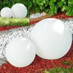 hofstein Set de boules lumineuses Arslev Blanc, 2 lumières