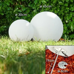 hofstein Set de boules lumineuses Arslev Blanc, 2 lumières