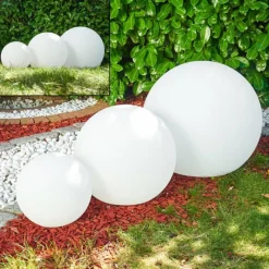 hofstein Set de boules lumineuses Arslev Blanc, 3 lumières