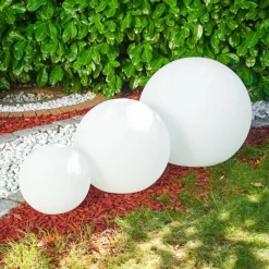 hofstein Set de boules lumineuses Arslev Blanc, 3 lumières