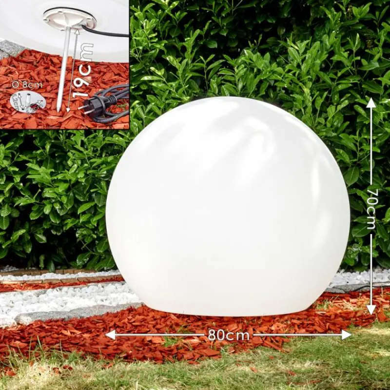 hofstein Set de boules lumineuses Arslev Blanc, 4 lumières