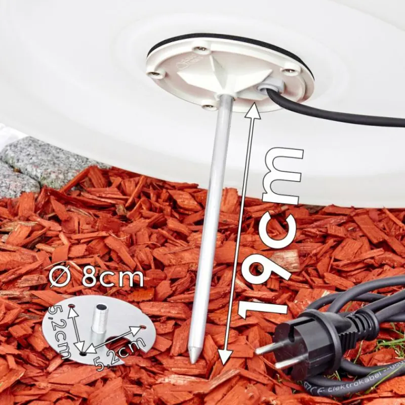 hofstein Set de boules lumineuses Arslev Blanc, 2 lumières