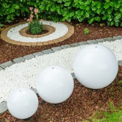 hofstein Set de boules lumineuses Miau Blanc, 3 lumières
