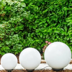 hofstein Set de boules lumineuses Miau Blanc, 3 lumières