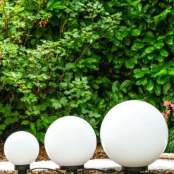 hofstein Set de boules lumineuses Miau Blanc, 3 lumières