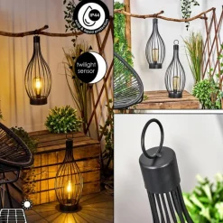 Lampes Vintages & Rétros-hofstein Set de Lampe de table solaire Quillagua LED Noir, 1 lumière