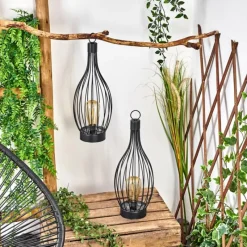 Lampes Vintages & Rétros-hofstein Set de Lampe de table solaire Quillagua LED Noir, 1 lumière