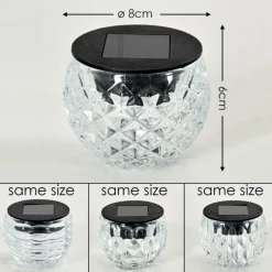 hofstein Set de lampes solaires Benson LED Noir, 1 lumière