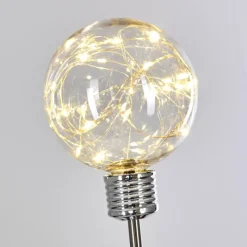 Lampes À Boules-hofstein Set de lampes solaires Hilda LED Chrome, 20 lumières