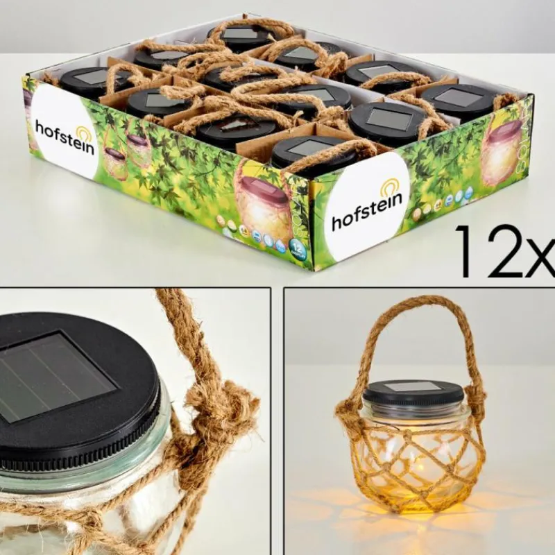 hofstein Set de lampes solaires Maastricht LED Noir, 1 lumière