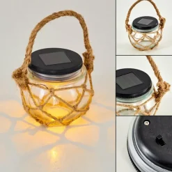 hofstein Set de lampes solaires Maastricht LED Noir, 1 lumière