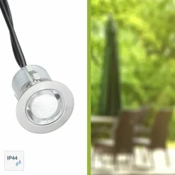 Luminaires Brilliant Set de spots encastrables Brilliant Cosa 30 LED Acier inoxydable, 10 lumières