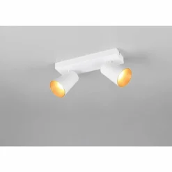Lampes Dorées-Luminaires Trio Sharp Spot de plafond Blanc, 2 lumières