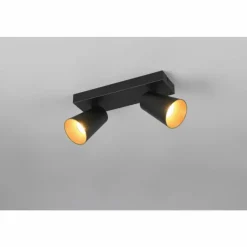 Lampes Dorées-Luminaires Trio Sharp Spot de plafond Noir, 2 lumières