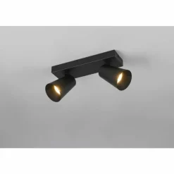 Lampes Dorées-Luminaires Trio Sharp Spot de plafond Noir, 2 lumières