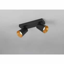 Lampes Dorées-Luminaires Trio Sharp Spot de plafond Noir, 2 lumières