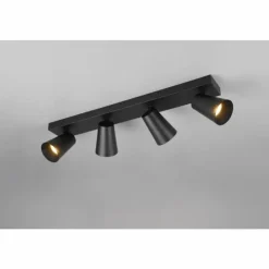 Lampes Dorées-Luminaires Trio Sharp Spot de plafond Noir, 4 lumières
