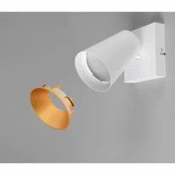 Lampes Dorées-Luminaires Trio Sharp Spot de plafond Blanc, 1 lumière