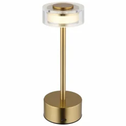 Suspension Verre Fumé-Luminaires Globo Lighting Shira Lampe à poser LED Laiton, 1 lumière