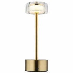 Suspension Verre Fumé-Luminaires Globo Lighting Shira Lampe à poser LED Laiton, 1 lumière