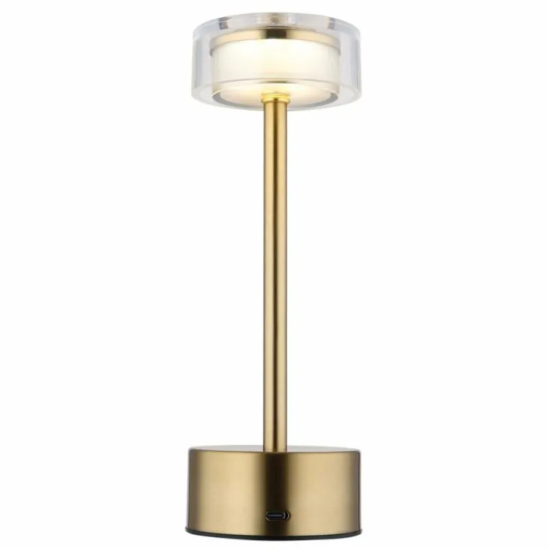 Suspension Verre Fumé-Luminaires Globo Lighting Shira Lampe à poser LED Laiton, 1 lumière